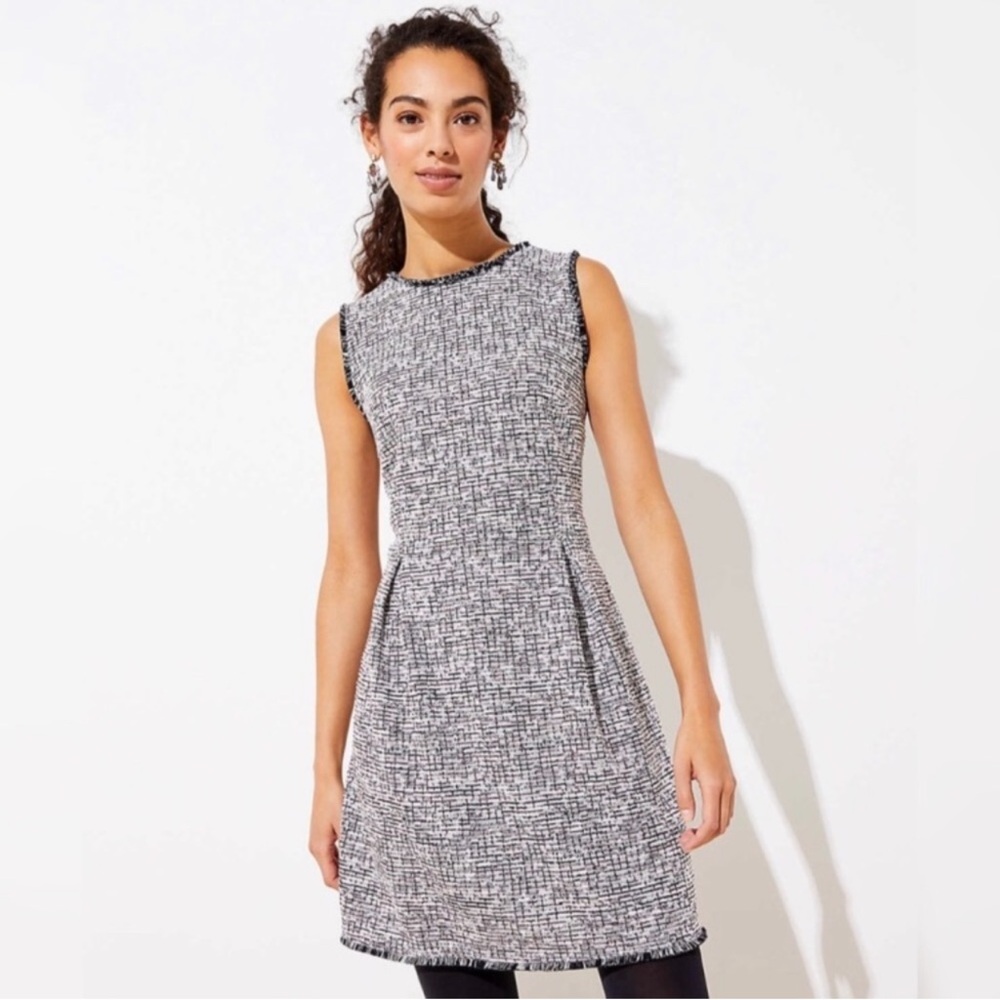 LOFT Tweed Shimmer Boucle Dress